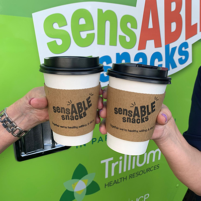 Transition to Employment food truck coffee cups